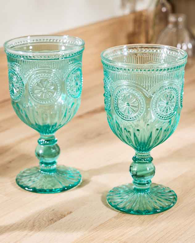 Parisian Turquoise Wine Goblet - Image 3