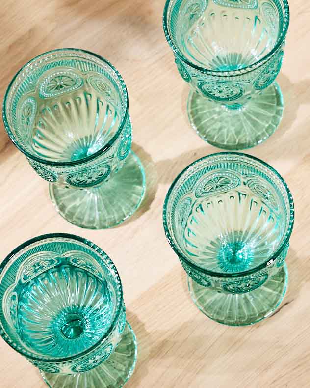 Parisian Turquoise Wine Goblet - Image 5