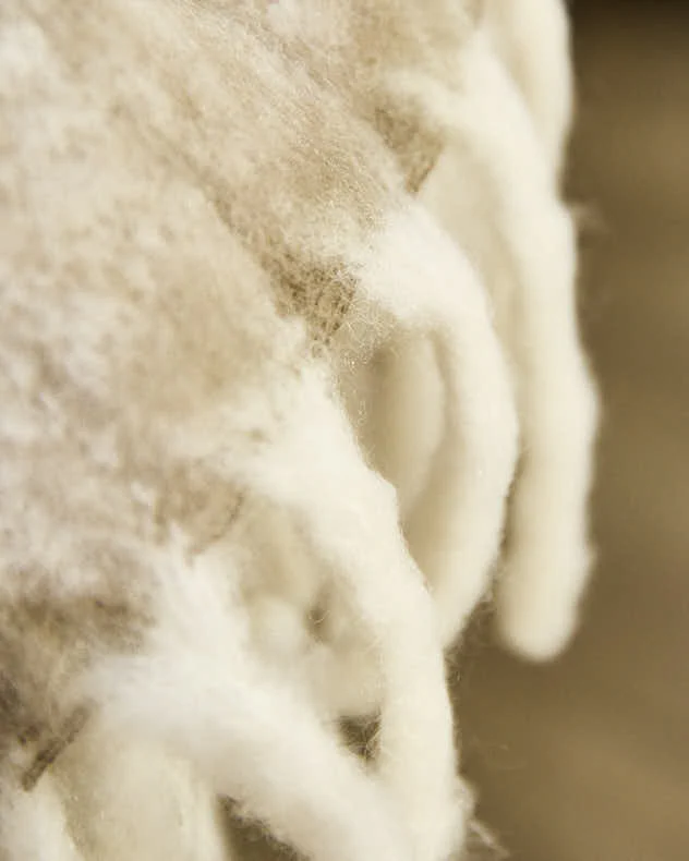Natural Wool Blend Throw - Image 2