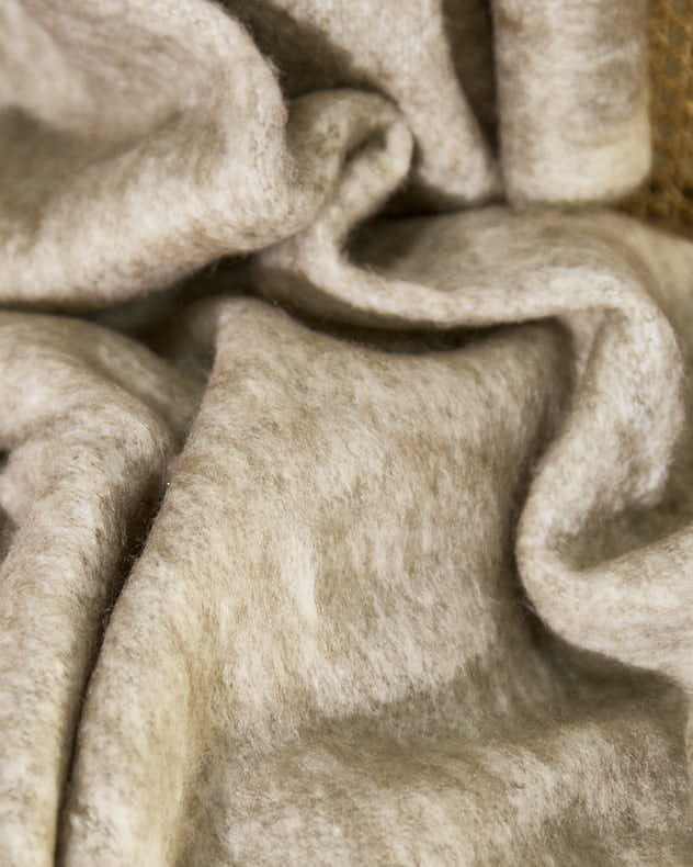 Natural Wool Blend Throw - Image 3