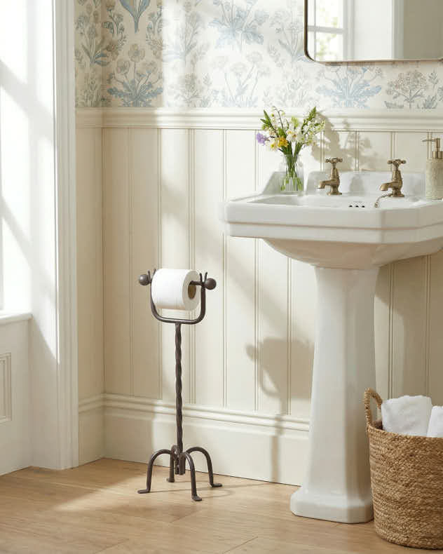 Period Style Iron Toilet Roll Holder - Image 3