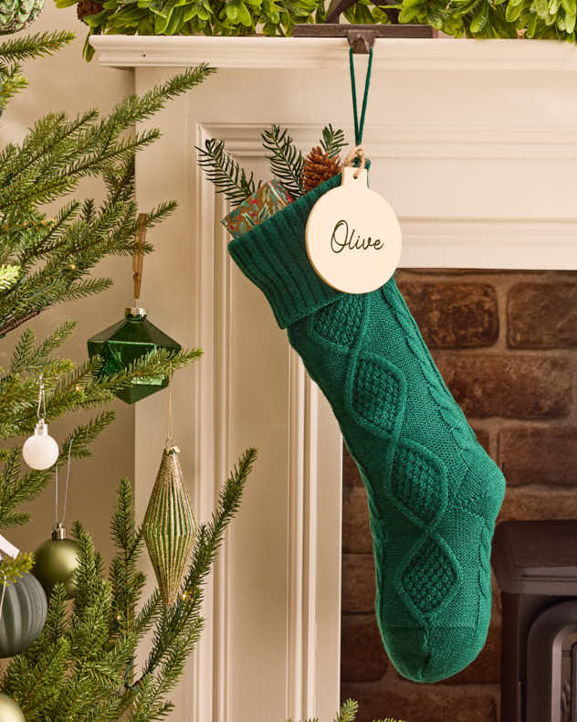 Personalised Cable Knit Christmas Stockings - Image 2
