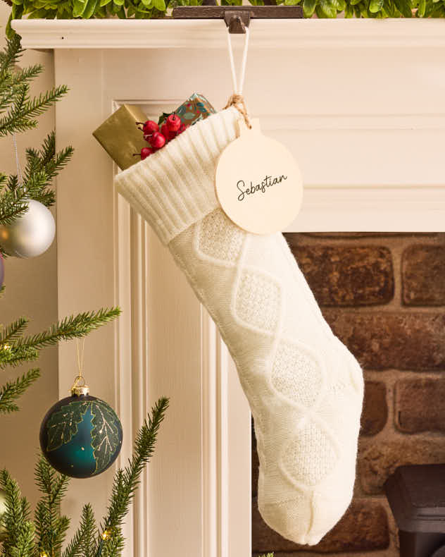 Personalised Cable Knit Christmas Stockings - Image 3