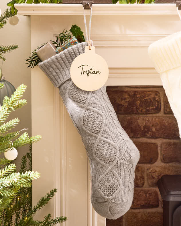 Personalised Cable Knit Christmas Stockings - Image 4