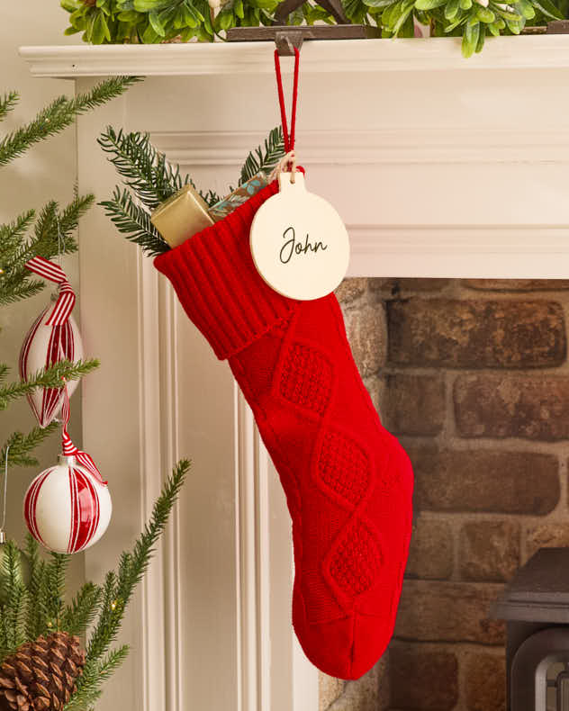 Personalised Cable Knit Christmas Stockings - Image 5