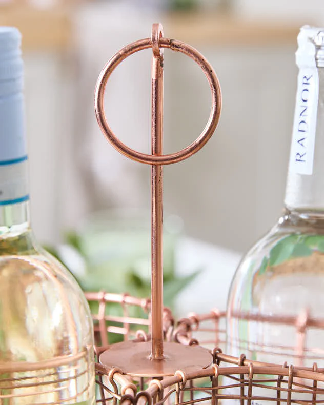 Personalised Copper Wine Bottle Holder Gift Basket - Image 6