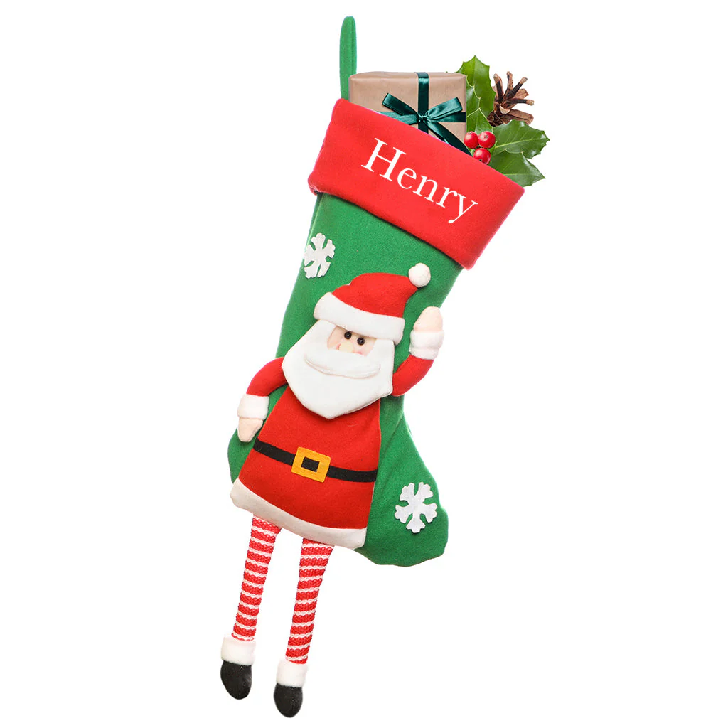 Personalised Dangling Legs Santa Stocking - Image 3