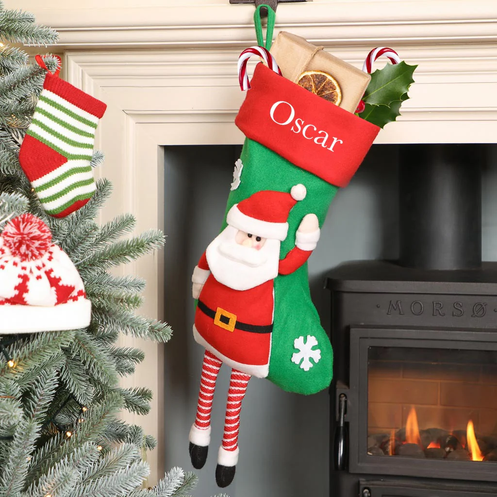 Personalised Dangling Legs Santa Stocking - Image 4