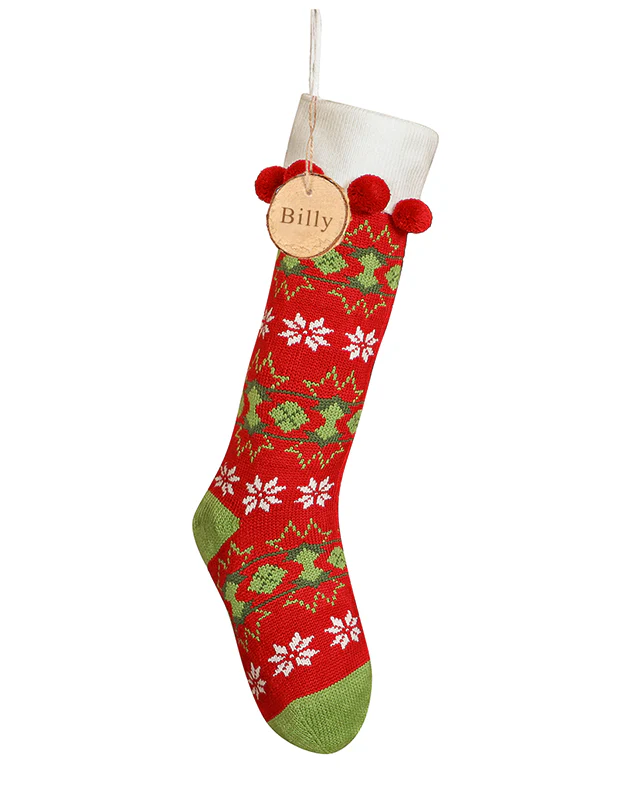 Personalised Fair Isle Knitted Christmas Stocking - Image 3