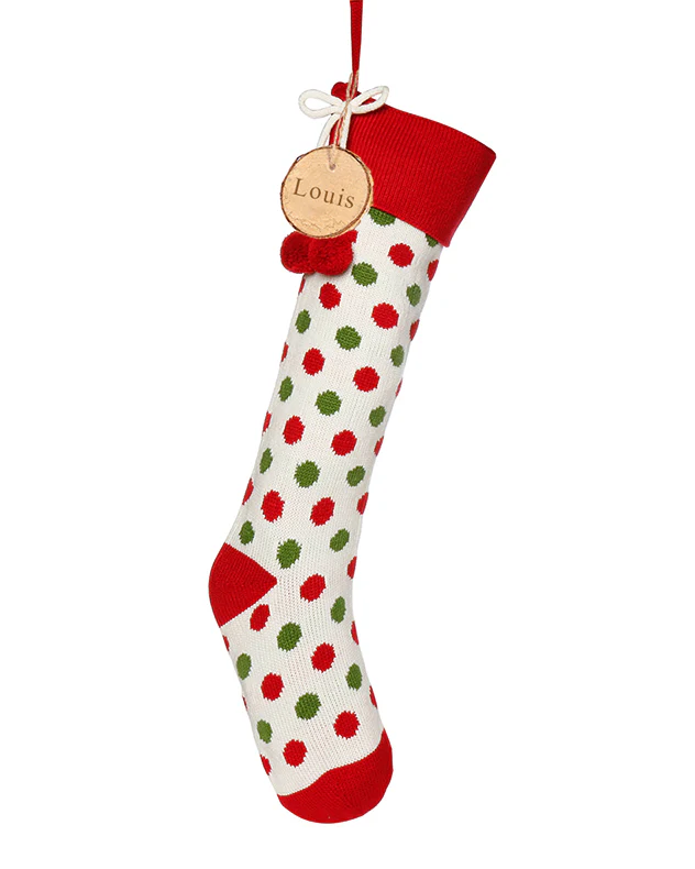 Personalised Fair Isle Knitted Christmas Stocking - Image 6