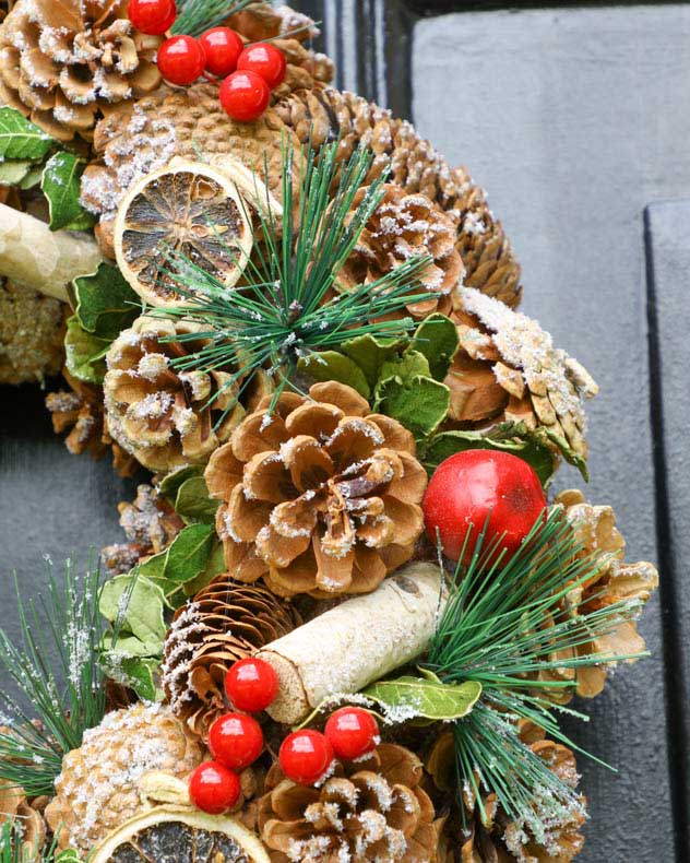 Festive Fruits Indoor Wreath 38cm - Image 4
