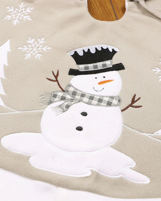 Personalised Grey Christmas Tree Skirt - Image 3