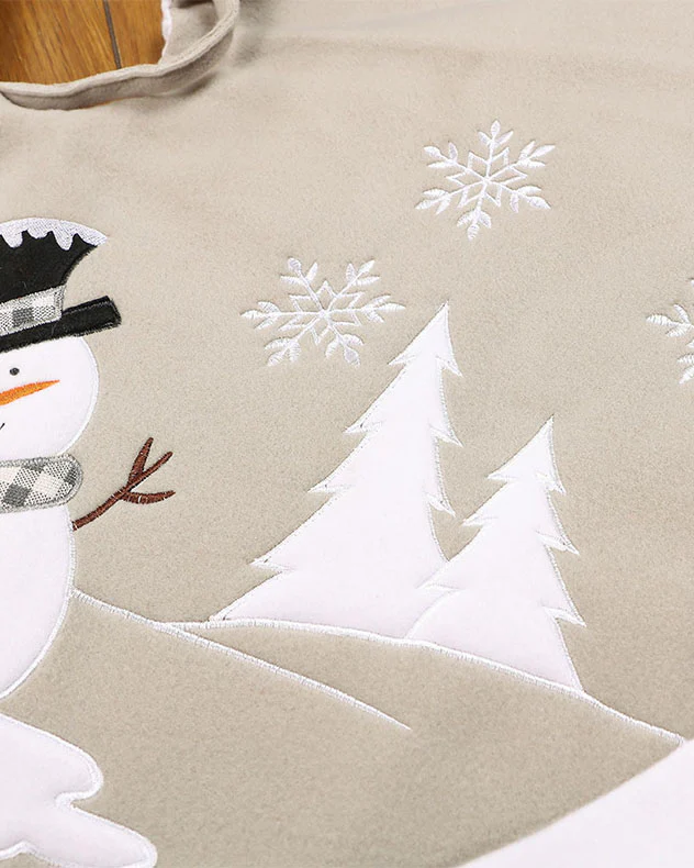 Personalised Grey Christmas Tree Skirt - Image 4
