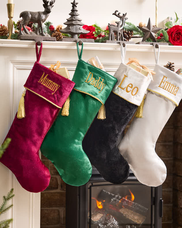 Personalised Kensington Velvet Stockings