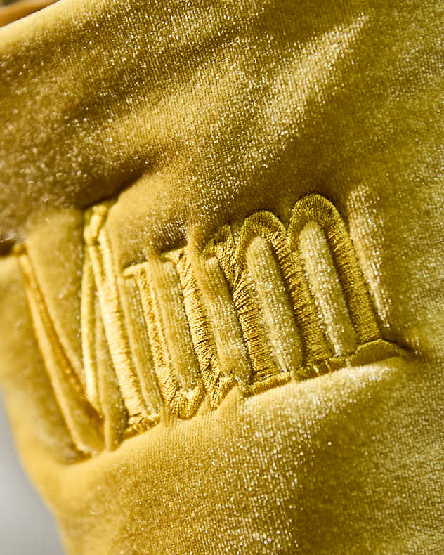Personalised Knightsbridge Gold Velvet Stocking - Image 2