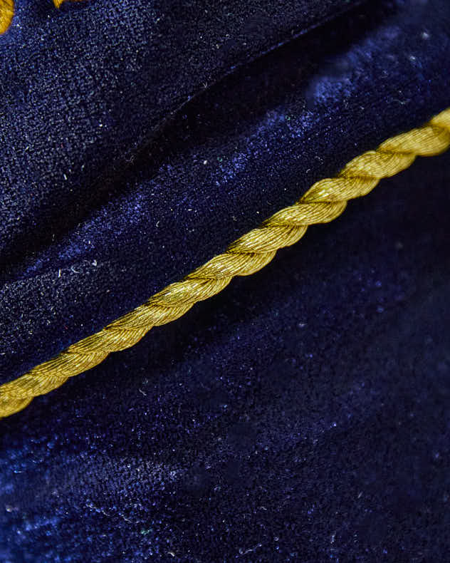 Personalised Knightsbridge Blue Velvet Stocking - Image 3