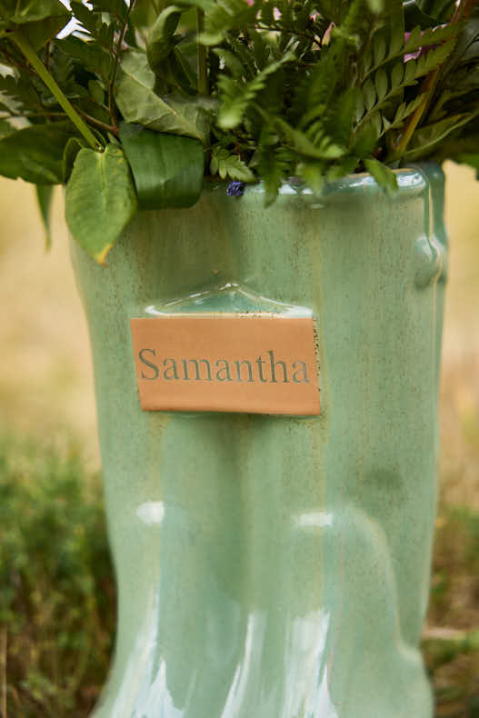 Personalised Large Green Welly Planter - Image 4