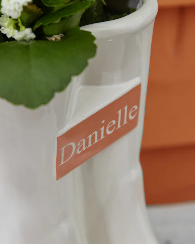Personalised Large White Welly Planter - Image 3