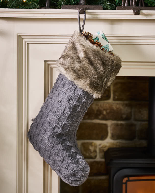 Nordic Knit Christmas Stocking - Image 3