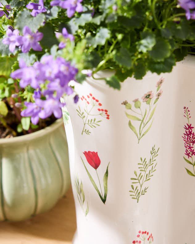 Large Patterned Welly Boots Planters - Image 2