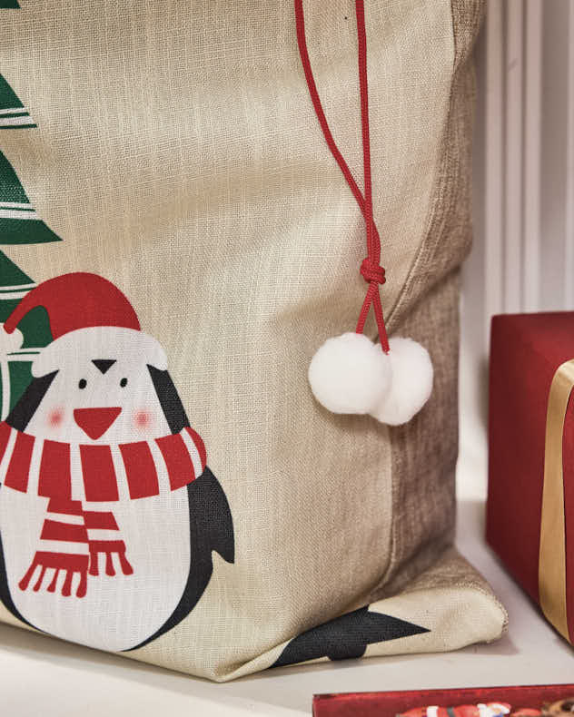 Personalised Penguins Christmas Sack - Image 2