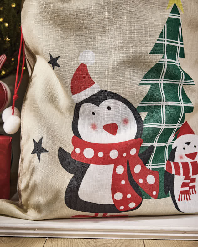 Personalised Penguins Christmas Sack - Image 3