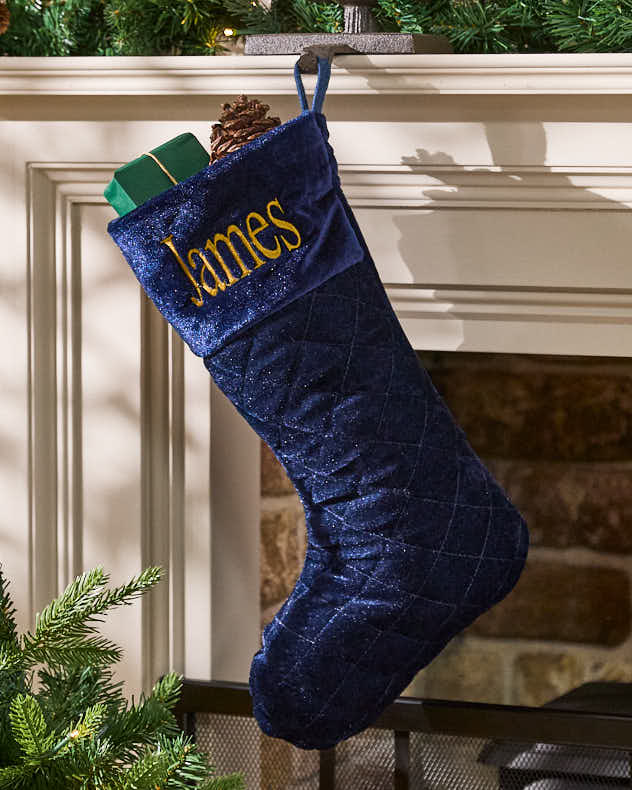 Personalised Quilted Velvet Stocking Collection - Image 2