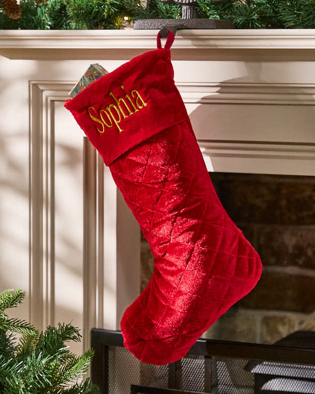 Personalised Quilted Velvet Stocking Collection - Image 3