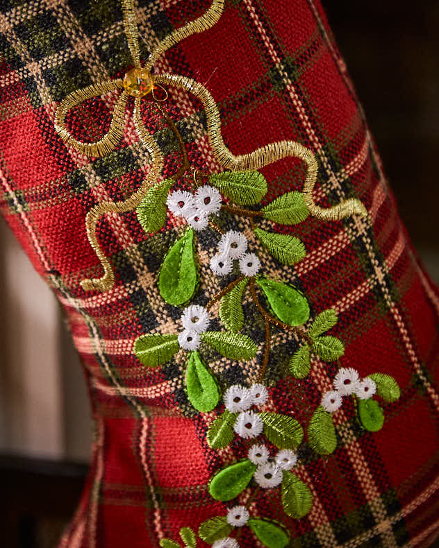 Personalised Red Tartan Stocking - Image 3
