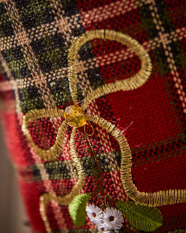 Personalised Red Tartan Stocking - Image 4