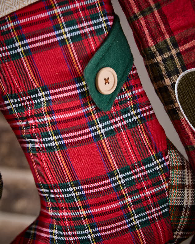 Red Tartan Personalised Stocking - Image 4