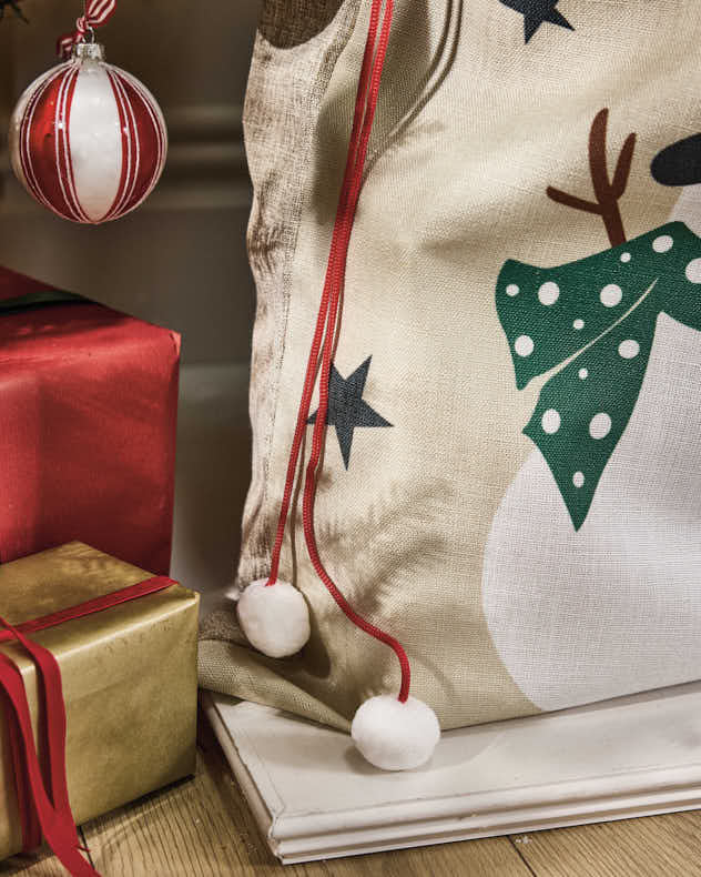 Personalised Snowmen Christmas Sack - Image 2
