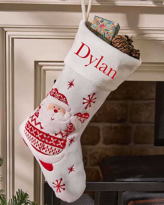 Personalised White Christmas Stockings - Image 2