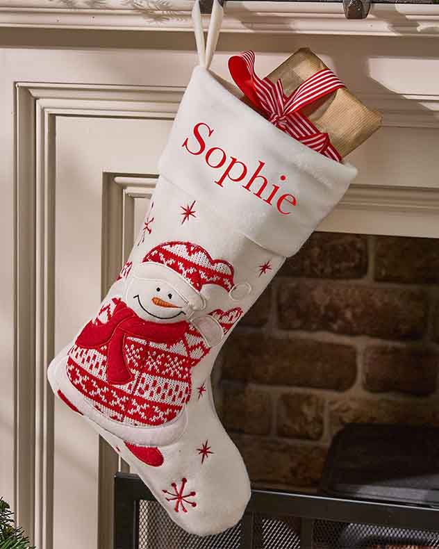 Personalised White Christmas Stockings - Image 3