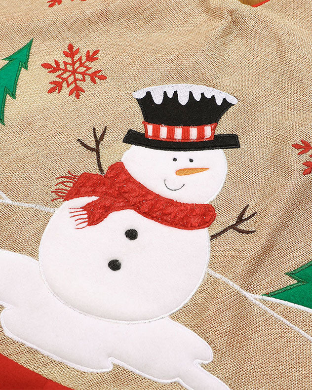 Personalised Red Festive Friends Tree Skirt - Image 2