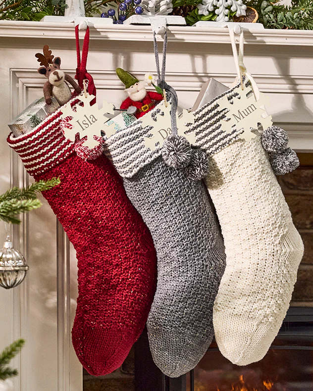 Personalised Chunky Knit Christmas Stockings