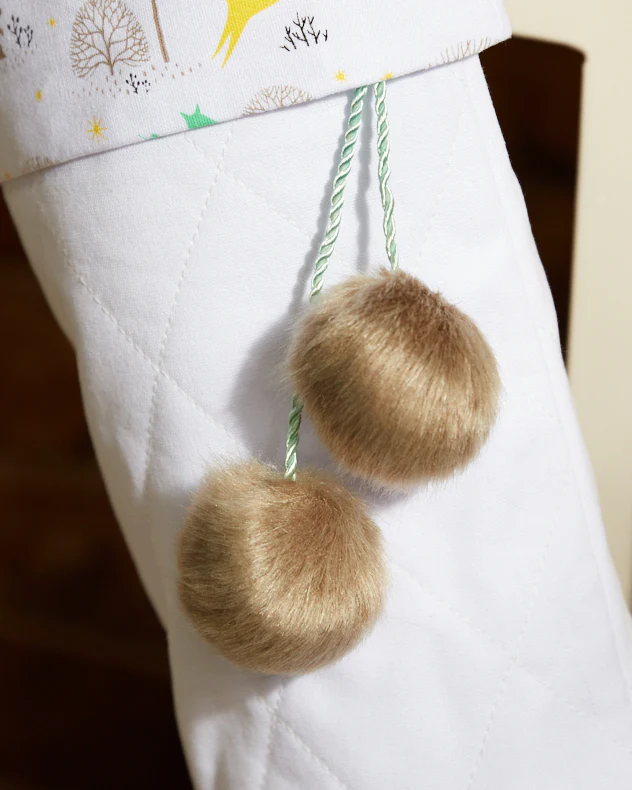 White Woodland Personalised Christmas Stocking - Image 3