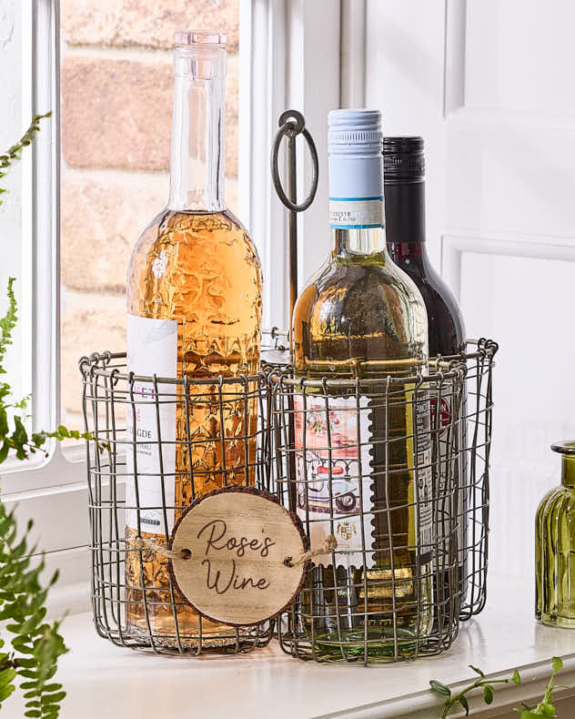 Personalised Wine Bottle Holder Gift Basket - Image 3