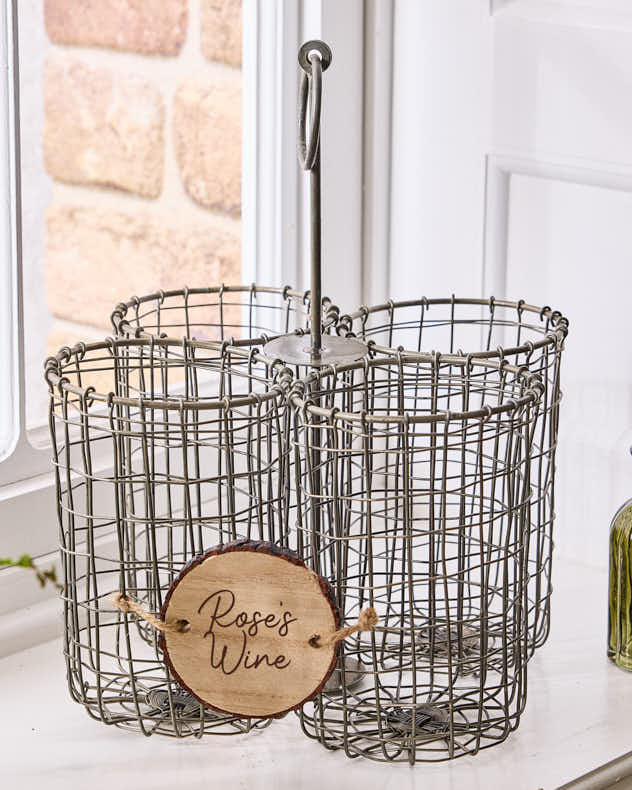 Personalised Wine Bottle Holder Gift Basket - Image 4