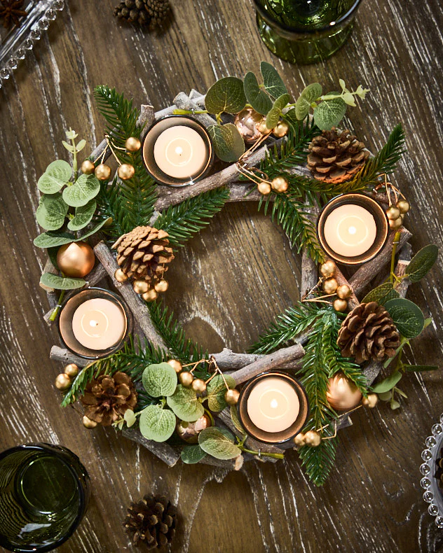 Pine Forest Tealight Centrepiece