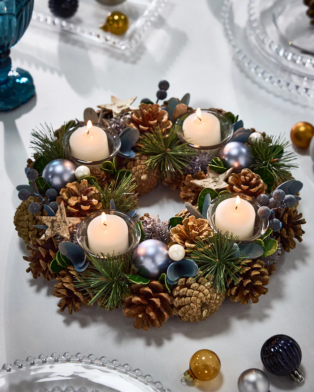 Pinecone Woodland Christmas Tealight Centrepiece - Image 3