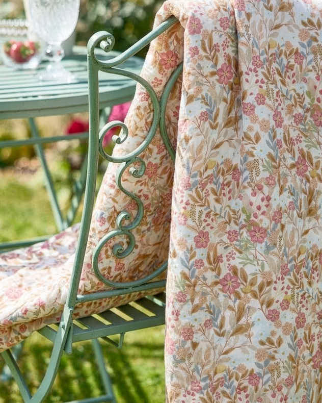 Pink Gardenia Outdoor Floral Blanket - Image 2