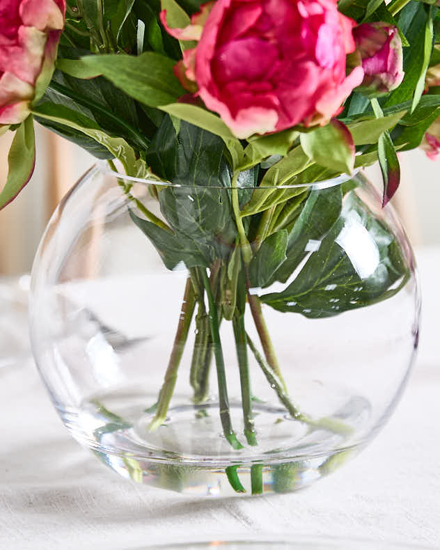 Pink Peonies in Globe Vase - Image 3