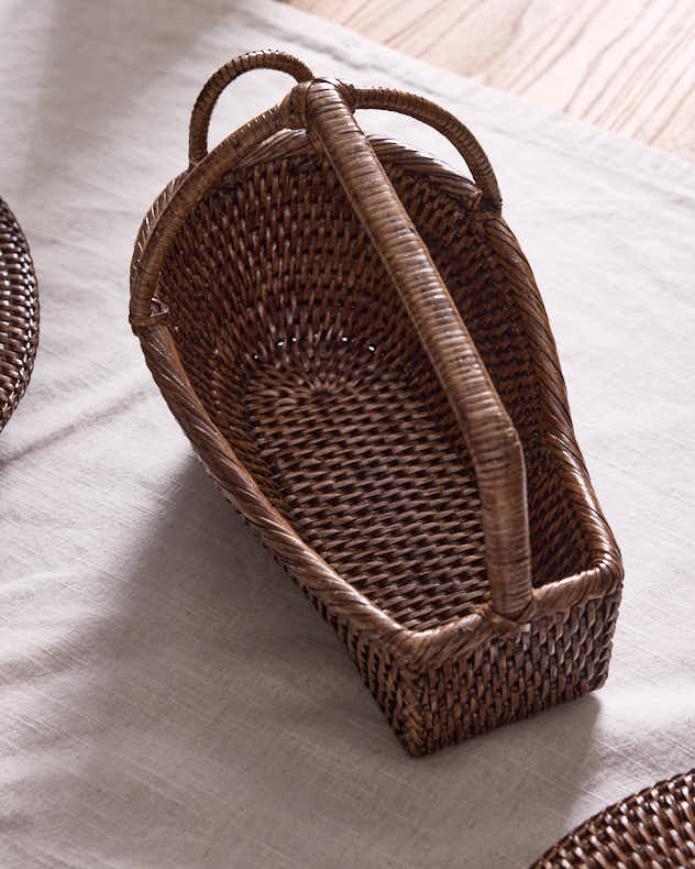 Premium Rattan Bottle Caddy - Image 2
