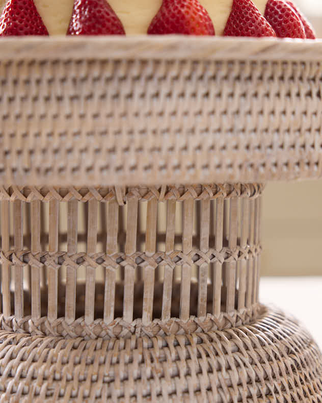 Premium White Rattan Display Stand - Image 3