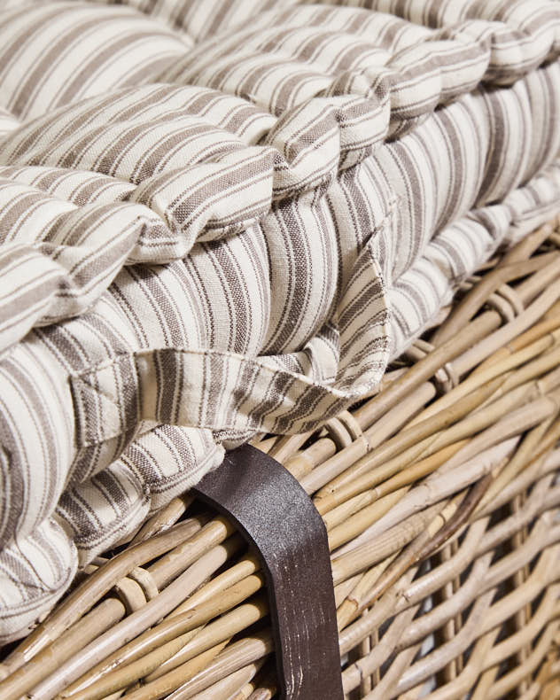 Pyreneés Grey Stripe Indoor Bench Cushion - Image 3