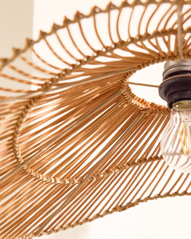 Rattan Curved Easy Fit Ceiling Shade - Image 2