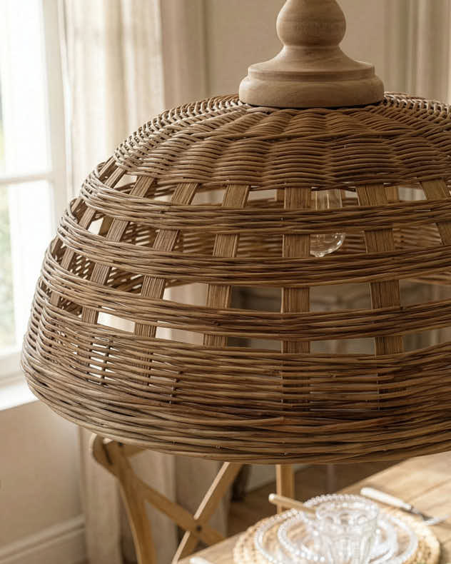 Rattan Dome Ceiling Shade - Image 2