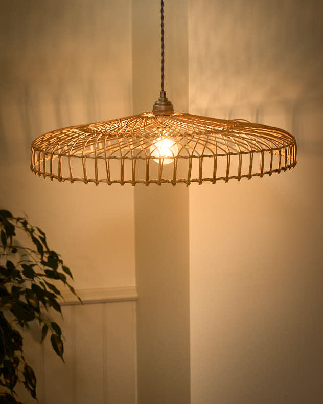 Rattan Flush Wide Easy Fit Ceiling Shade - Image 3