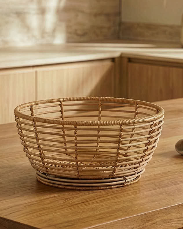Rattan Fruit Bowl - Image 3